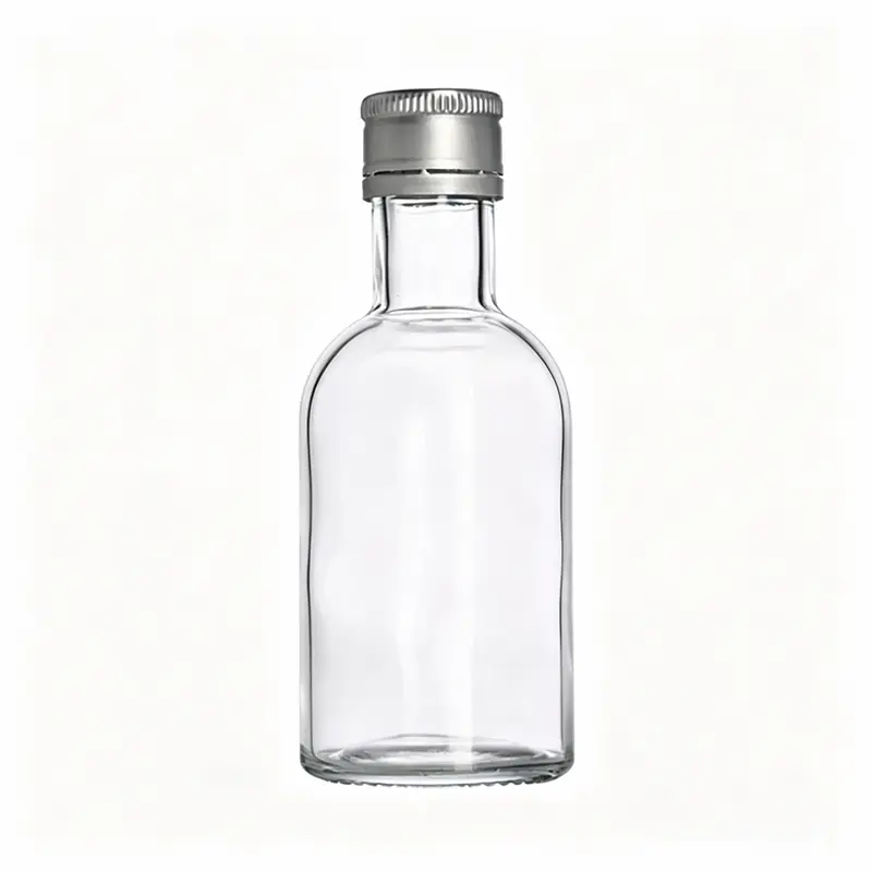 100 ml tomme glass Tequila-flasker med aluminiumshette