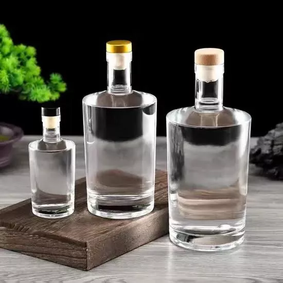 100 ml Glass Whisky Gin Vodka Tequila flasker med T-kork