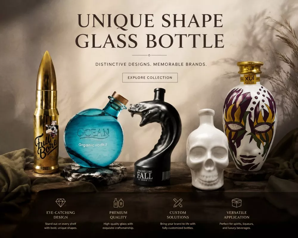 Unike formglassflasker